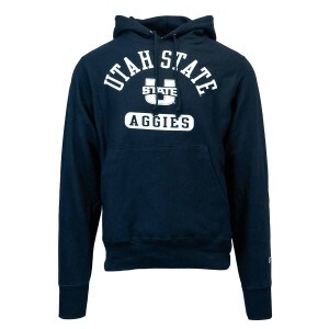 utah state aggie reverse weave hoodie sweatshirt navy